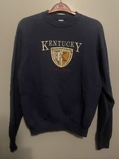 Vintage Kentucky Bluegrass State Sweatshirt Made In USA Size L Blue 90s (E142)