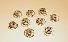 Silver Jingle Bells Sleigh Bells Ringing Large 1 3/4" Metal w/Ringer and Hanger