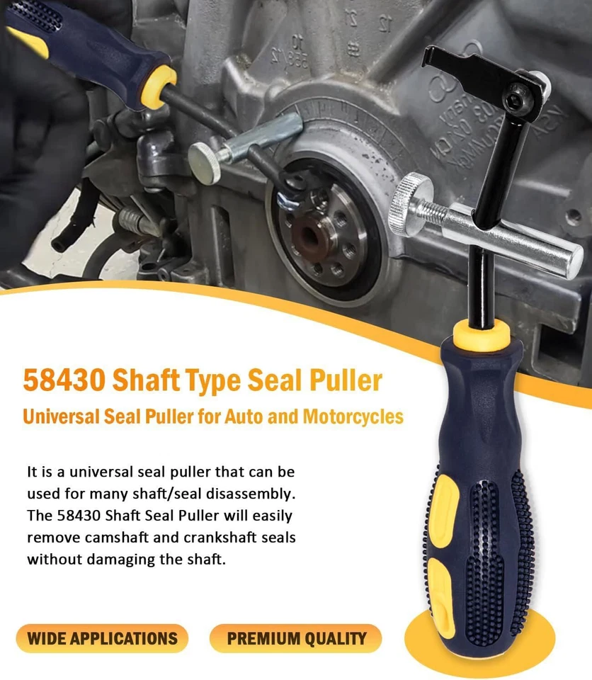 Extractor de sello tipo eje con gancho de repuesto cigüeñal removedor de árbol de levas herramienta automática 58430 Foto 4 de 4