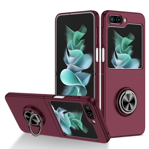 Smukłe etui magnetyczne do Samsung Galaxy Z Flip 6/5/4/3 Metalowy uchwyt pierścieniowy Kickstand - Zdjęcie 24 z 24