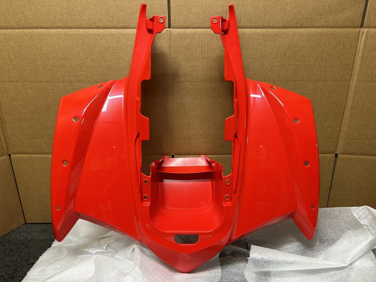 Kawasaki KFX450R REAR FENDER PLASTIC RED 08-14 BACK STOCK OEM