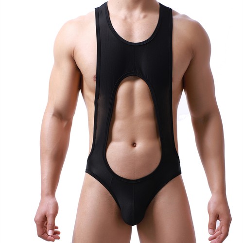 Herren Body Turnanzug Jockstrap Reizwäsche Wrestling Overall Dessous - Bild 22 von 23