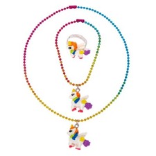 Claires Club Rainbow Unicorn Jewelry Set Girls Necklace Bracelet Ring