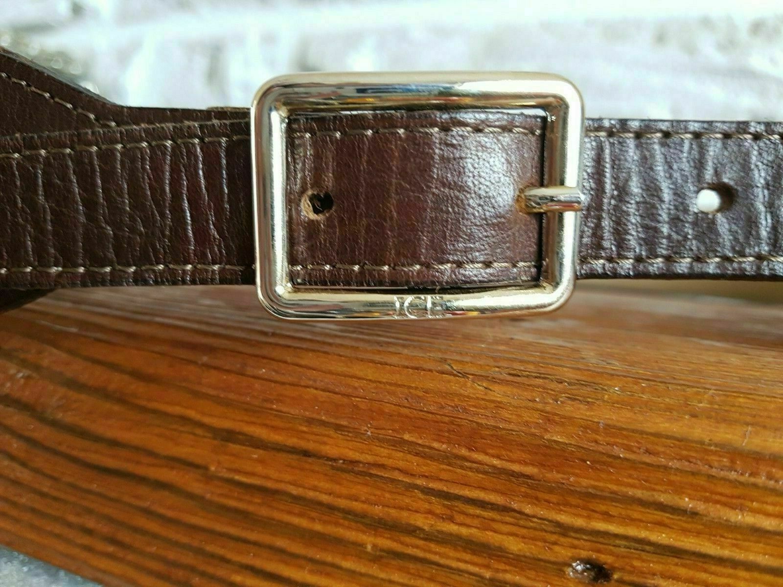 ICE ICEBERG GENUINE LEATHER Stylish BELT Italy Size 42 or 87cm or 32-34" Rare image 9