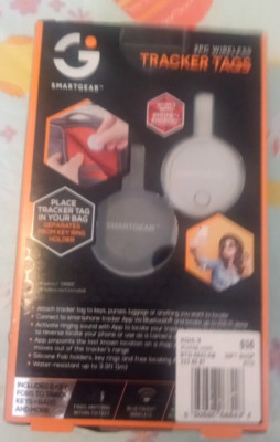 Smart Gear Key Finder Black Grey 2 piece Set Wireless