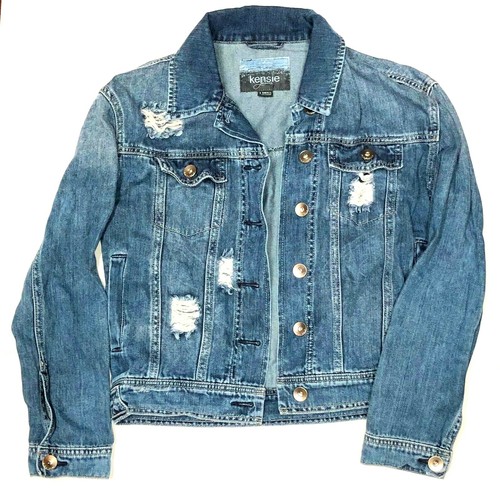 Kensie Denim Jacket Womans Size XS 