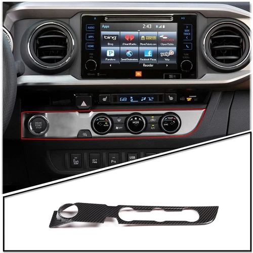 ABS Carbon Fiber Interior Dash Trim Cover Set Fits 2016-2023 Toyota Tacoma - Picture 15 of 44