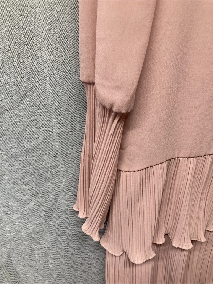 Vintage 80s Womens Size 14 Dress Union Tag USA Tiered Bow Formal Party Flapper - Image 4 of 4