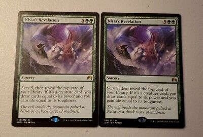 Nissa's Revelation 2x FOIL ORI MTG Magic Origins Rare MINT green Nissa's Revelation 2x FOIL ORI MTG Magic Origins Rare MINT green