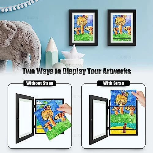 9x12 Niños Obra de Arte Marco Cambiable Dibujo Proyectos Soporte Apertura Frontal Foto 4 de 4