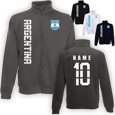 Argentinien Argentina Sweatjacke Wunschname Nummer Jacke Trikot Weste WM-2022