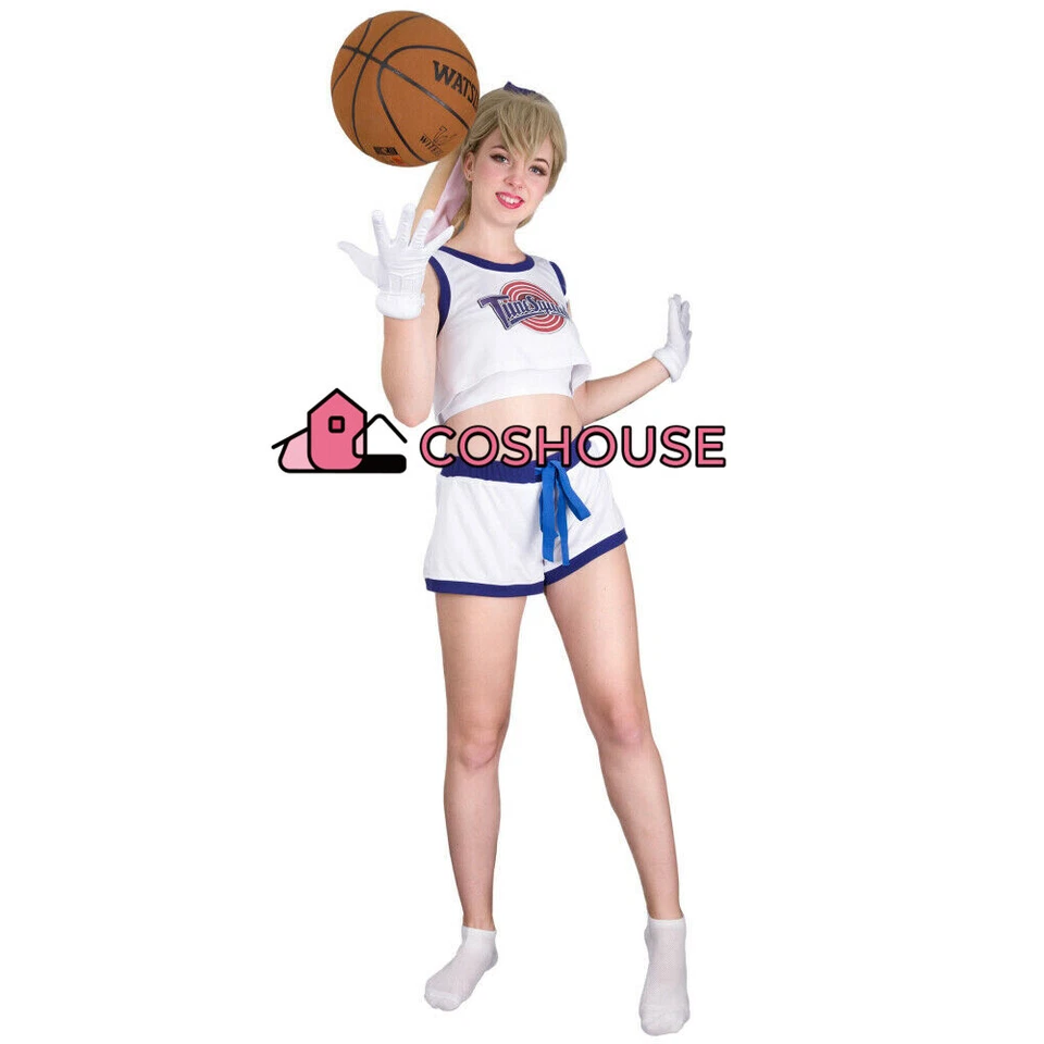 Mujer Animadora Conejo Conejo Disfraz Disfraz Conjunto con Orejas de Conejo Guantes Foto 3 de 4