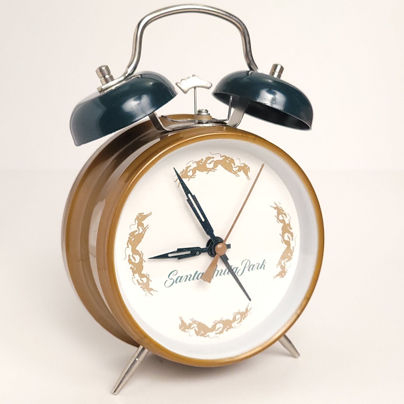 Vintage Santa Anita Park Alarm Clock Horse Racing  California Rare Works 