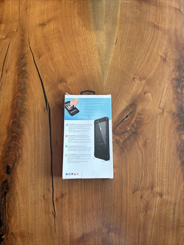 Funda a prueba de vida Nuud para iPhone 6 Plus negra nueva impermeable a prueba de golpes Foto 2 de 4