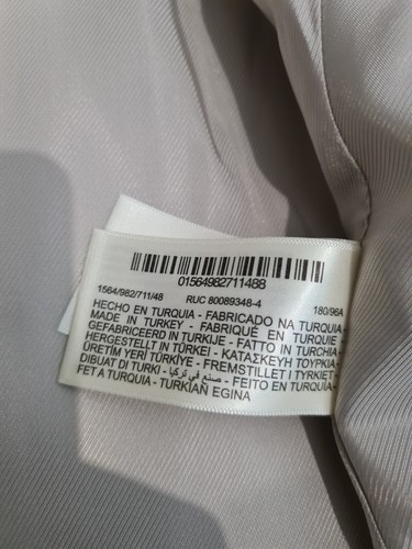 Zara Origins Wool Concealed Button Single Breasted Oversized Blazer Beige uk 38 - Picture 8 of 8