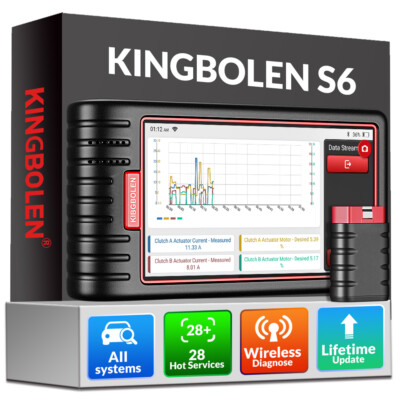 KINGBOLEN S6 Car All Systems Diagnostic Tool OBD2 Scanner Code Reader Coding