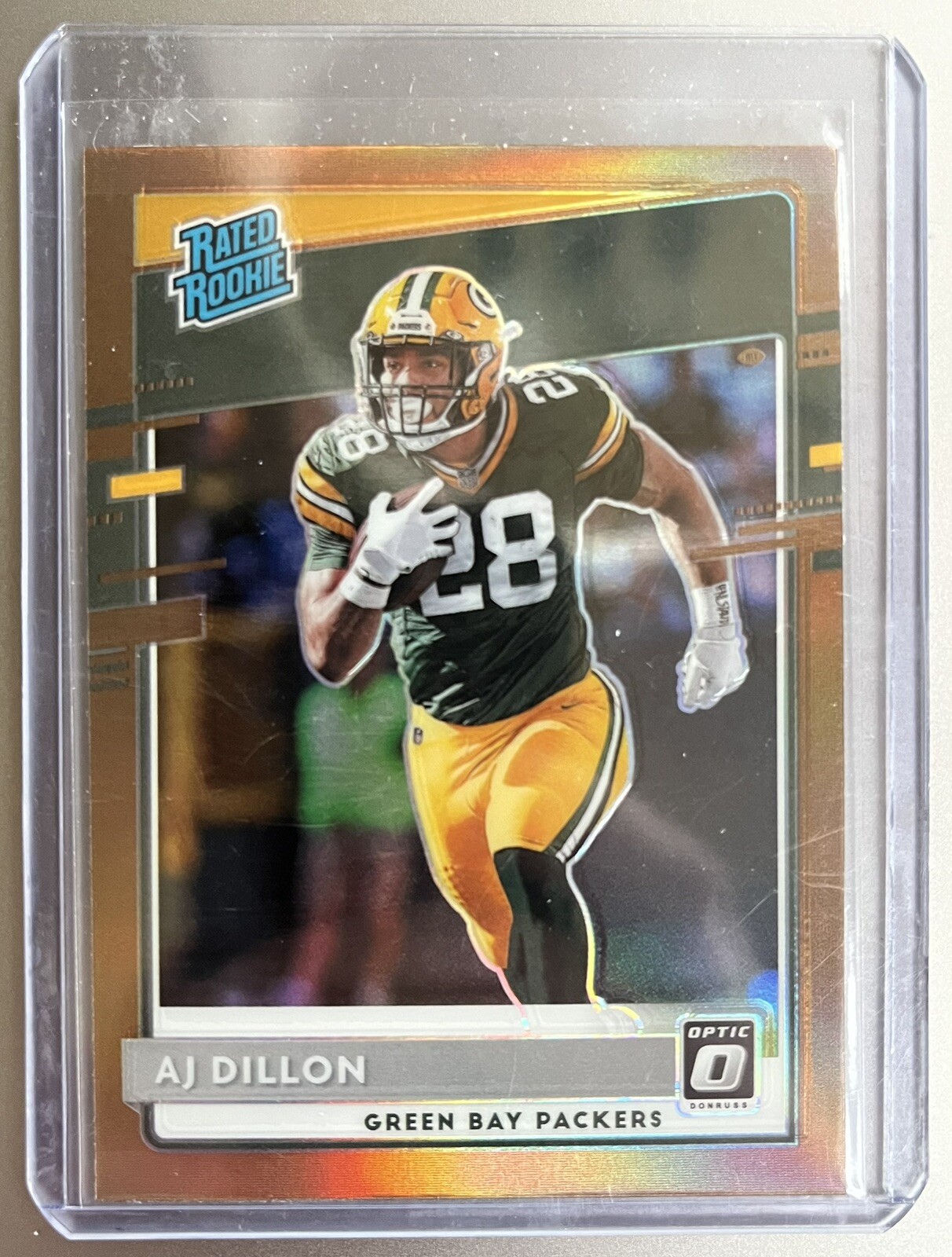 AJ Dillon 2020 Panini Donruss Optic Rated Rookie Bronze #174 Packers