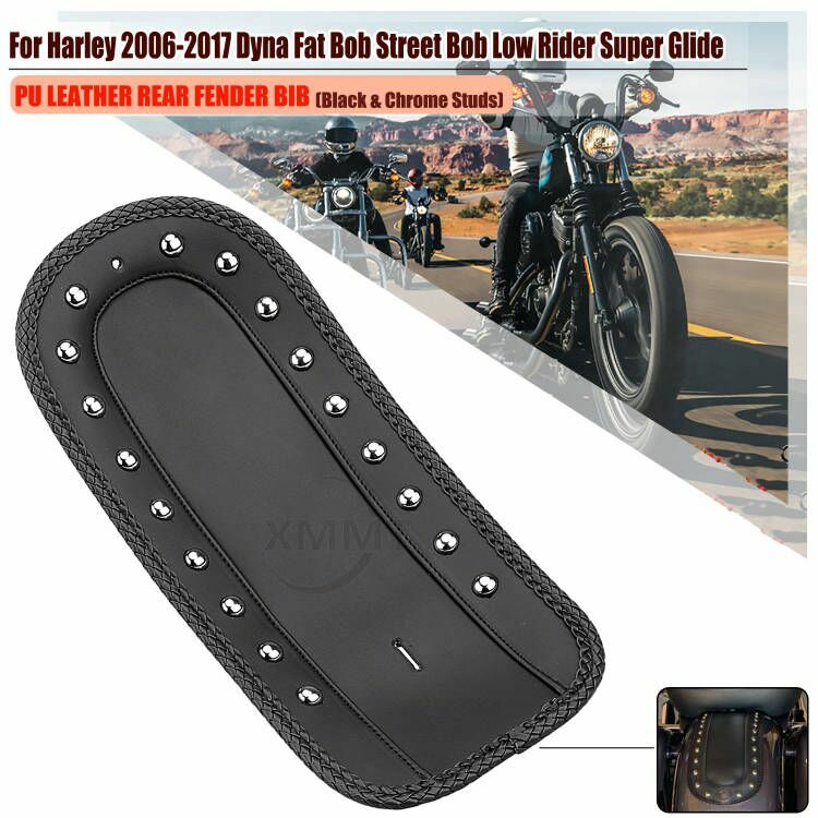 Black Rear Fender Bib Solo Seat For Harley Dyna Street Bob FXDB