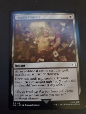 mtg cards like deadly dispute Magic The Gathering - Adventures in the Forgotten Realms Draw two cards and create a Treasure token. MTG 2x Deadly Dispute D&D