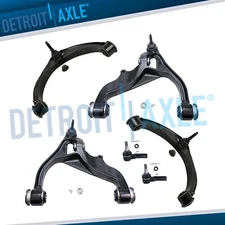 4WD 5-Lug Front Upper & Lower Control Arms Outer Tie Rods Kit for Dodge Ram 1500