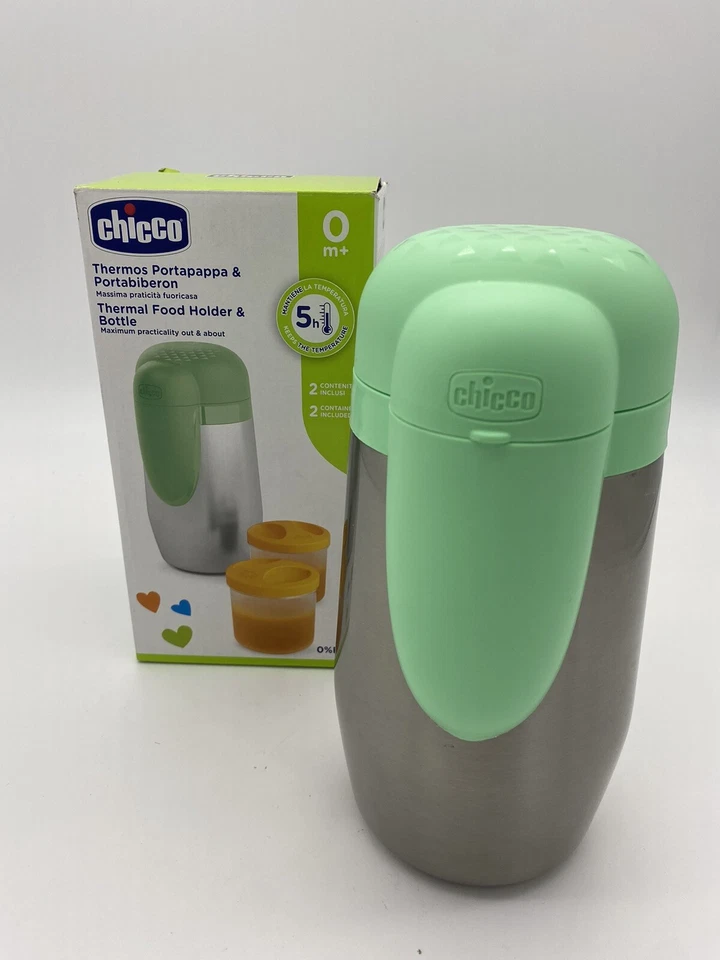 Chicco Thermoskanne Flaschenhalter E Brotdose Thermo Heiß Kalt Bis A 6 Stunden - Bild 4 von 4