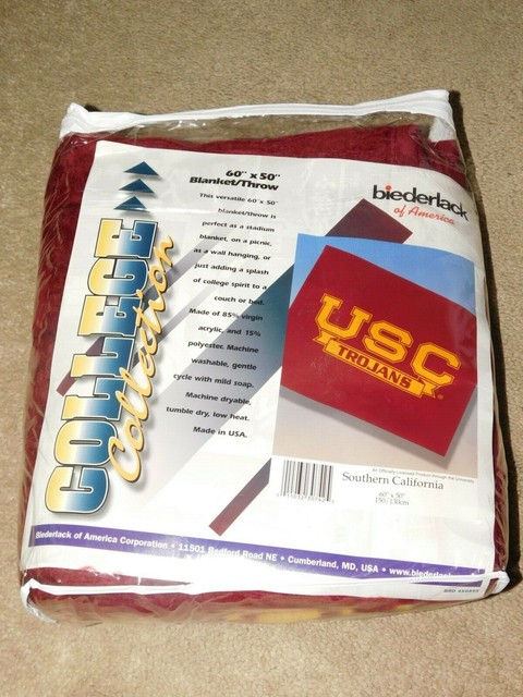 USC Trojans Plush Raschel Throw/Blanket | eBay