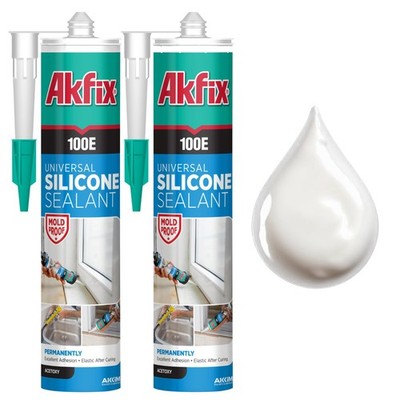 2 Pack White Silicone Caulk Sealant for Home Improvement Waterproof Flexible