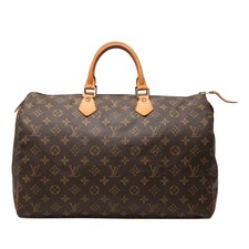 Louis Vuitton Monogram Speedy 40 Pre-Loved Boston Bag Brown