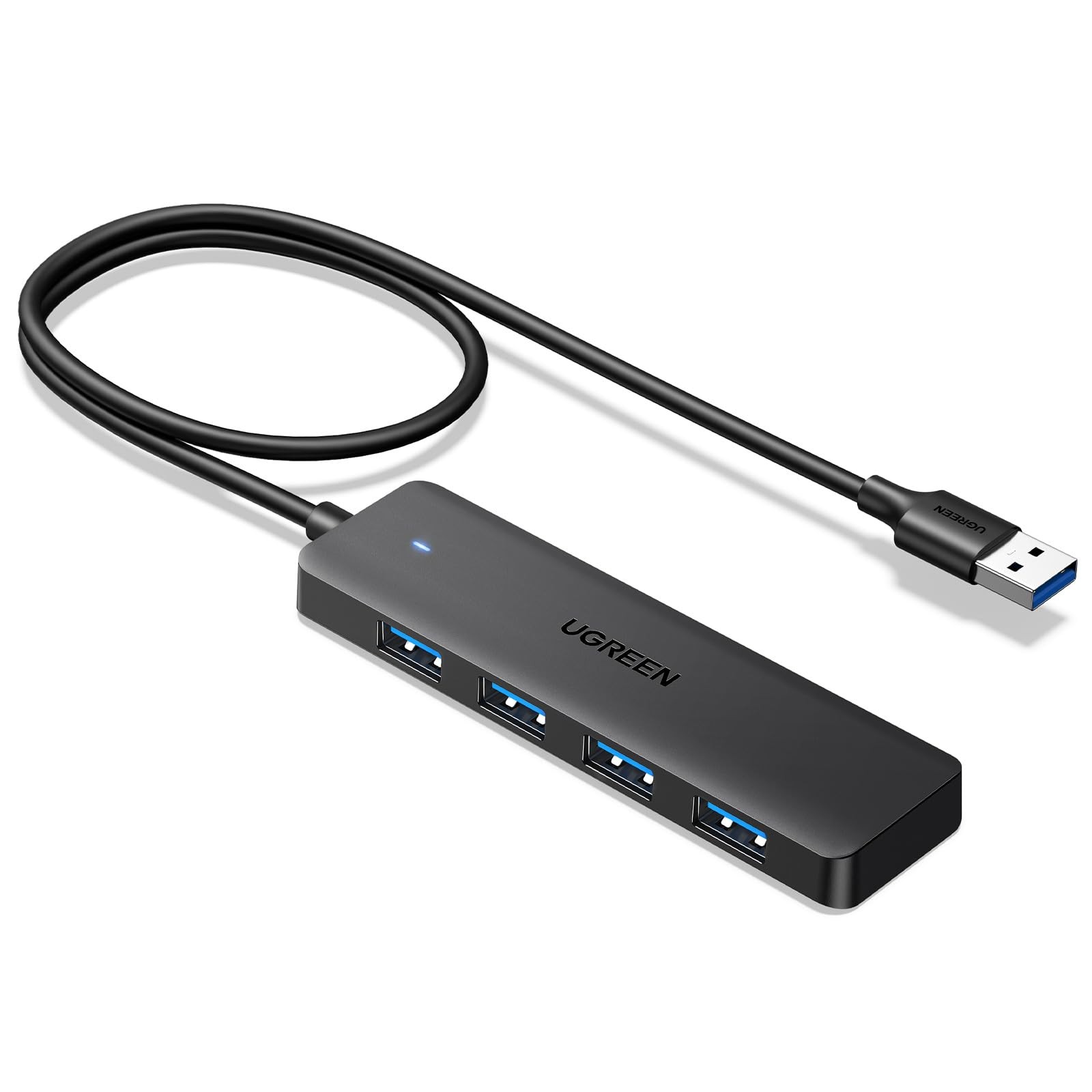 UGREEN USB Hub 3.0 with 60CM Extended Cable, 4 A to A, Black