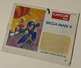 Mega Man 4 (Nintendo NES, 1991) With Instruction Manual