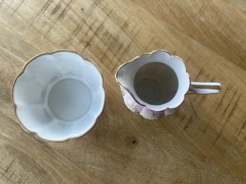 Vintage Porcelain Mini Creamer & Open Sugar Bowl Set - Picture 2 of 5