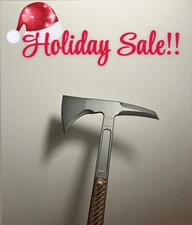 RMJ Tactical Kestrel Feather Tomahawk Tungsten Cerakote 80CRV2 Steel Hyena Brow