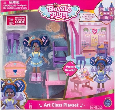 Royale High Art Class Playset - 1 Doll, 6 Accessories & Code For Virtual Item!