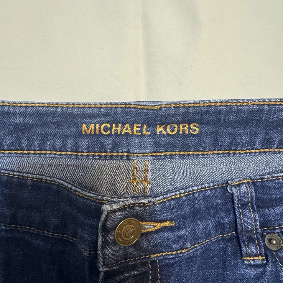 Pantalones cortos de mezclilla para mujer Michael Kors azul oscuro talla 10 Foto 2 de 4