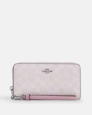 COACH Bundle CW381 Gallery Tote Bag&CW778 Long Zip Wallet