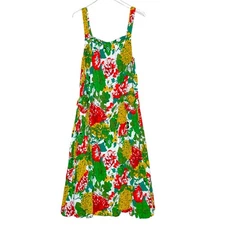 Summer Dress M Casual Loose Bohemian Maxi Dress Pockets Bright Floral
