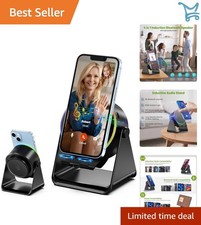 Wireless Induction Speaker Phone Stand RGB Light Bluetooth Stereo Home Office