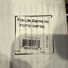 FIRE-LITE FIRELITE FCPS-24FS6 120VAC 4 CIRCUIT 6 AMP FIRE ALARM POWER SUPPLY NEW