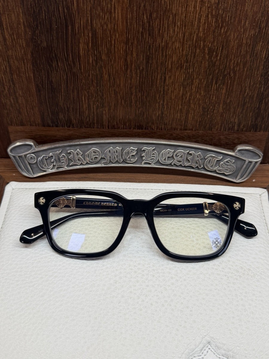 Chrome Hearts Cox Ucker Glasses Black/Gold | eBay