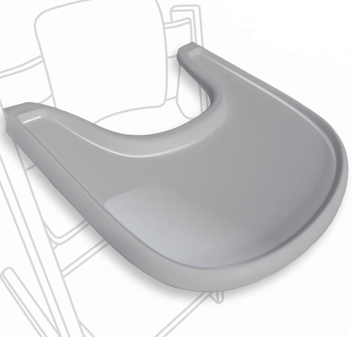 Vassoio Seggiolone Grigio Lucido Compatibile con Stokke Trip Trap Sedia Ergonomico - Foto 1 di 9