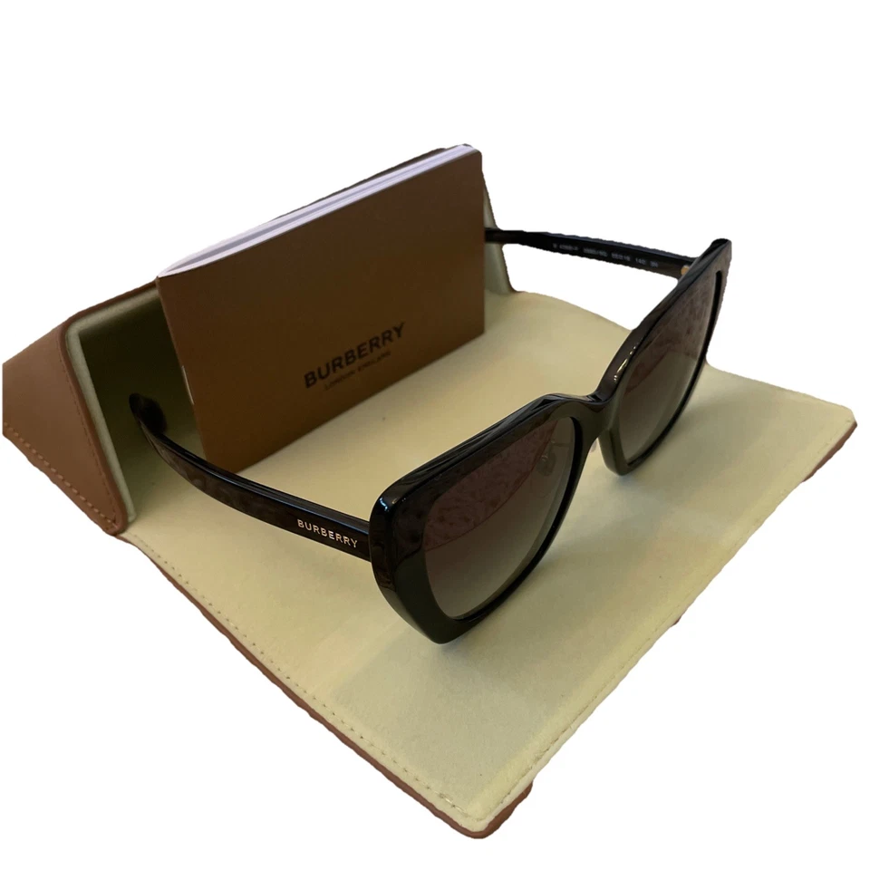 Authentic Burberry Tasmin Black Sunglasses Italy BE4366 55-16-140 - Image 2 of 4