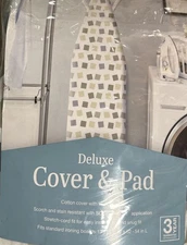 NEW Open Box Whitmor Cotton Padded Ironing Board Cover Standard Size