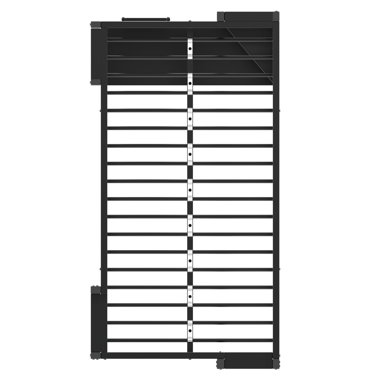 Twin/Full Size Metal Loft Bed Frame with Desk & Storage Shelves for Teens Black