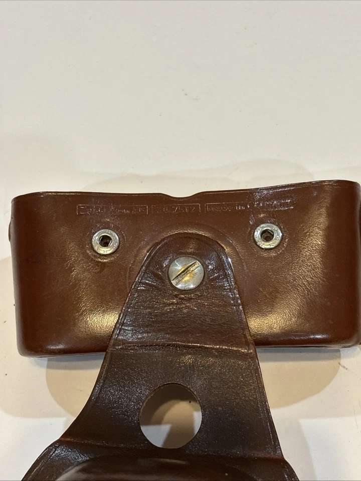 Estuche de cuero vintage para cámara Zeiss Ikon AG 20 7512 hecho en Alemania Foto 3 de 4