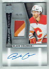 24-25 UD Upper Deck The Cup Signature Patches  Blake Coleman  /99  Patch  Auto