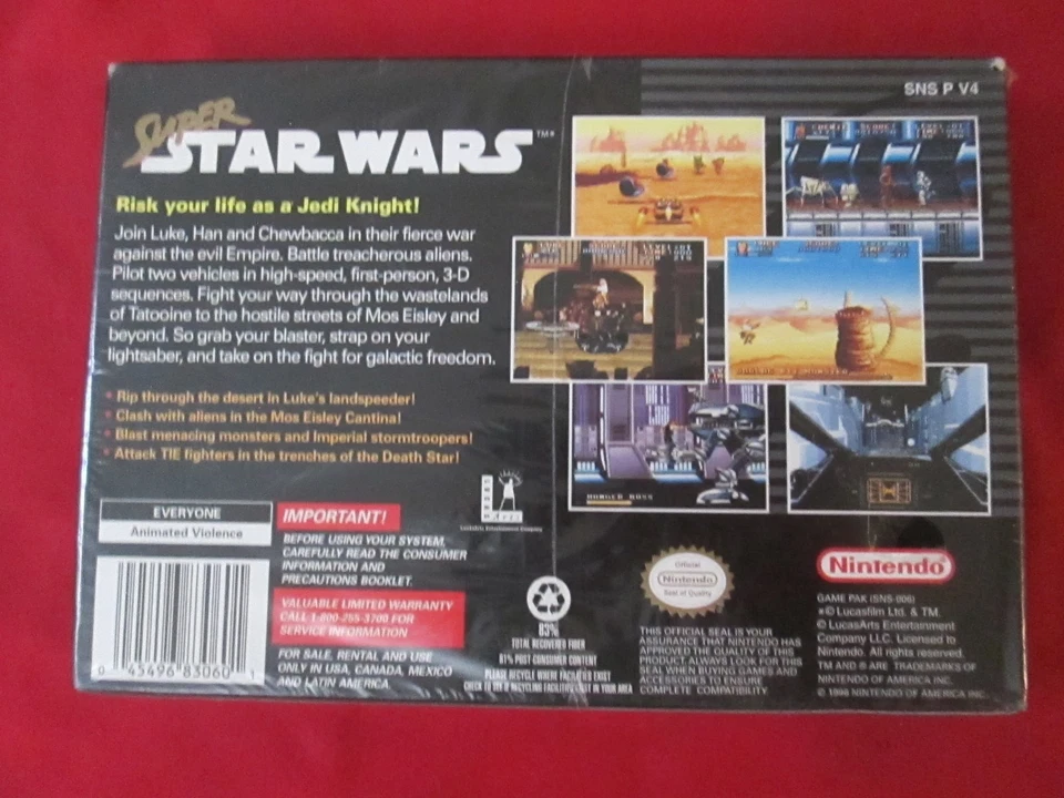 Nintendo Super Star Wars SNES 1996 CIB Brand New Sealed - Image 2 of 4