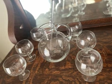 Tiffany & Co. Crystal Refresher Set – Pitcher, Stirrer, & 6 Goblets