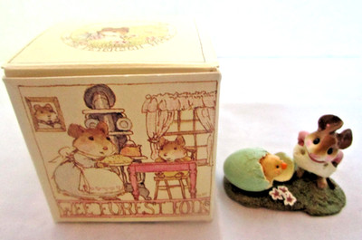 Wee Forest Folk Figurine WELCOME CHICK! Mouse Hatching Egg M-193 Easter MINT+Box