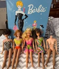 Vintage Lot of 1960's Mattel Barbies Cases Clothes Accessories