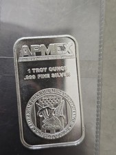 1 oz Silver Bar by APMEX .999 Fine 105.00 per troy oz